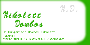 nikolett dombos business card